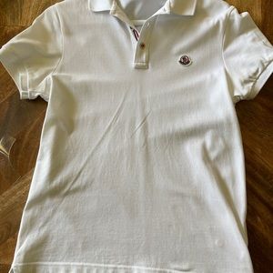 COPY - Moncler white polo shirt size small.